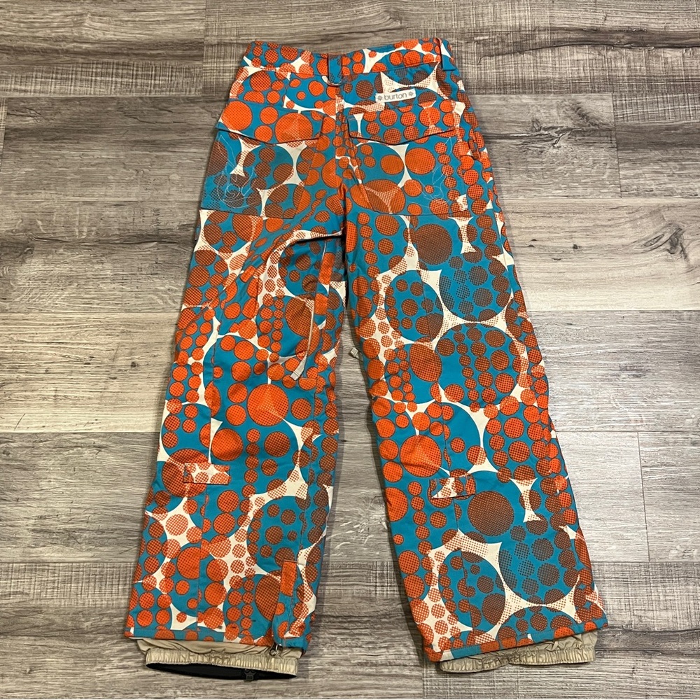 Burton Kids' Patterned Bottoms in Orange and Blue Girls Large 10-12